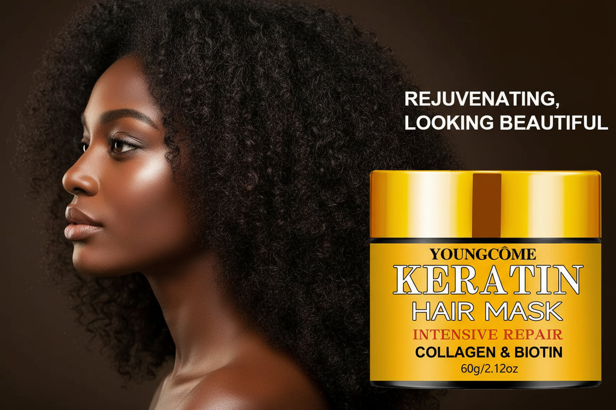 Masque Soin Intense – Biotine & Kératine pour Cheveux Secs & Abîmés