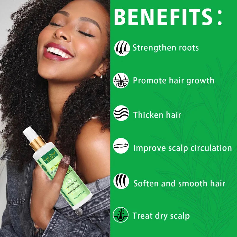 Spray Riz & Romarin, Nourrit le cuir chevelu, renforce les cheveux.