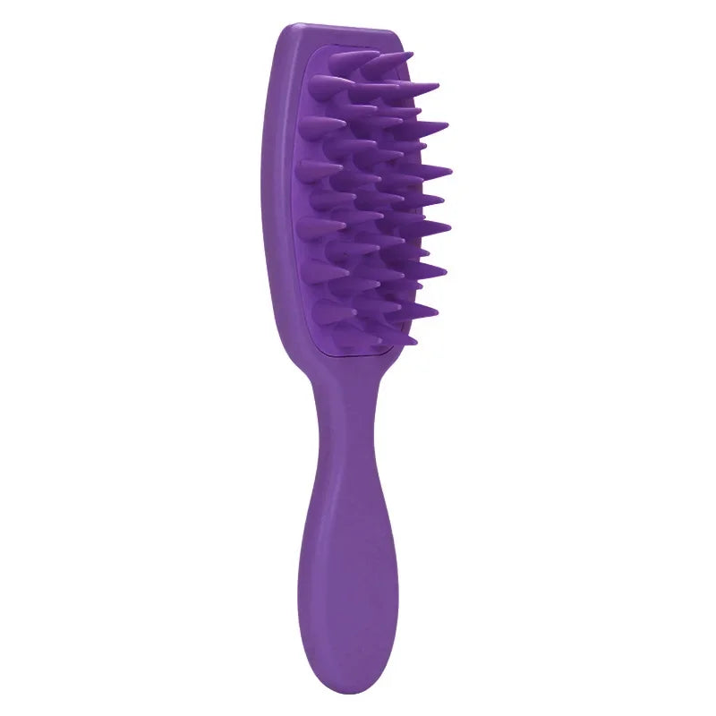 Silicone Shampoo Brush Scalp Massage Brush Hair Washing Comb Long Handle Head Massager Bath Exfoliating Body Scrubber Hair Care