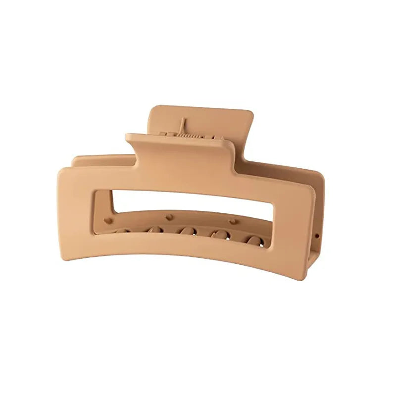 New Large Hair Claw for Women Girls Ponytail Hair Clips Coffee Beige Hairpin Crab Barrette Fashion Hair Accessories Ornaments