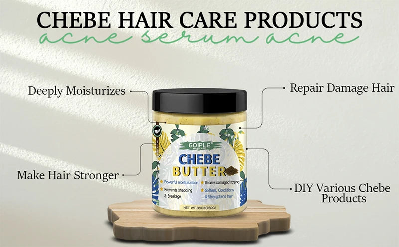 Beurre de Chebe nourrit répare les cheveux prévient la casse favorise