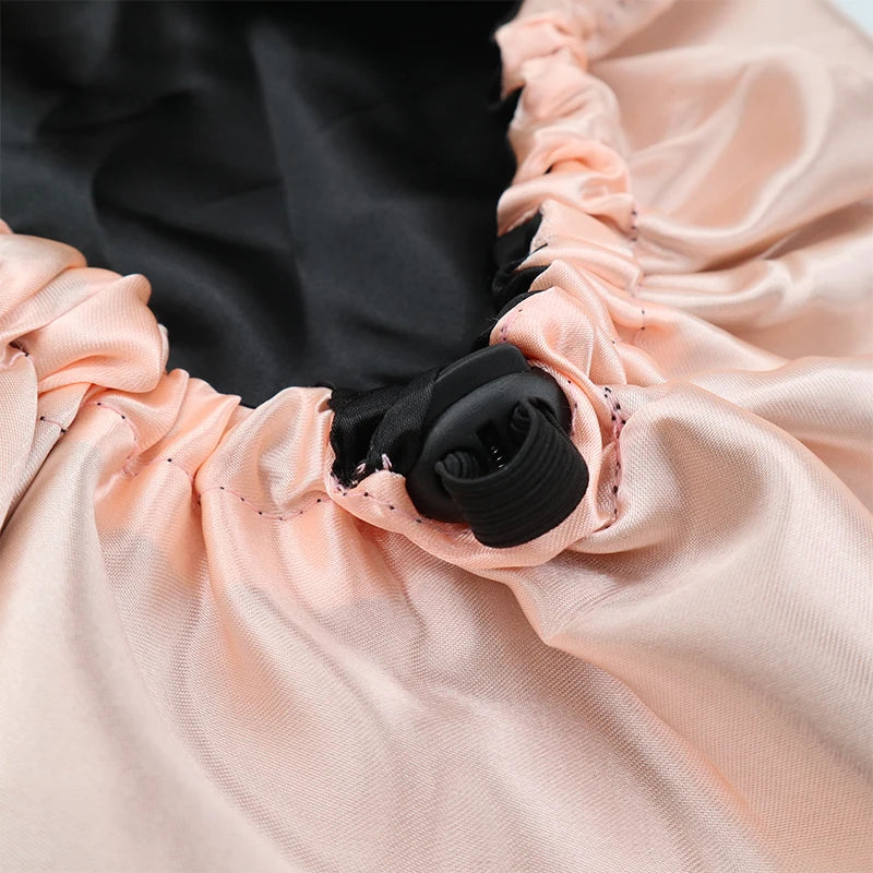 Bonnet Satin Double Couche – Protection Nuit Cheveux Naturels