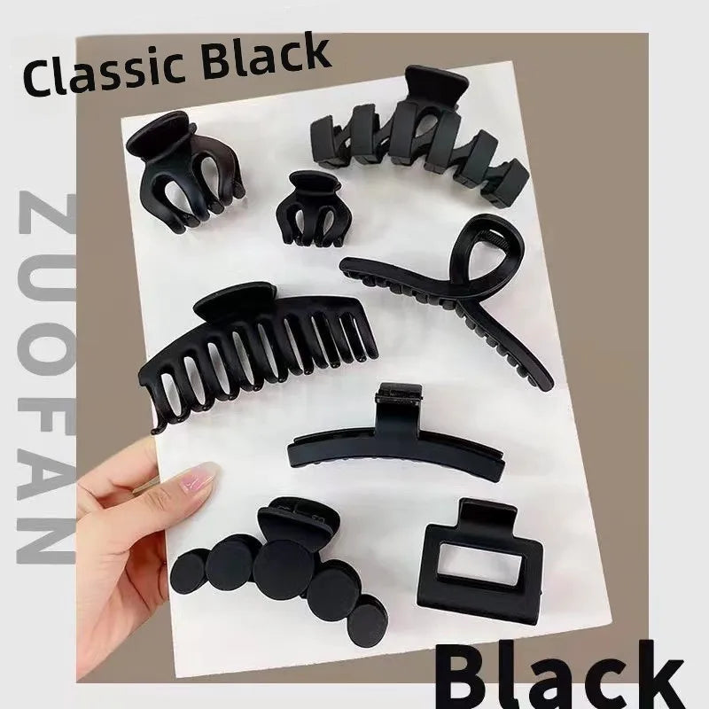 11-Piece Set Elegant Hair Claw Clips for Girls Versatile Hair Accessories Hairpins Hair Decorations Cross Pattern Popular Ele...